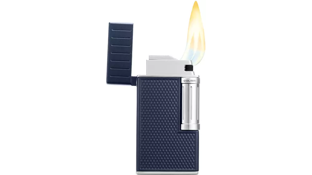 lighter Colibri JULIUS Navy blue and Chrome