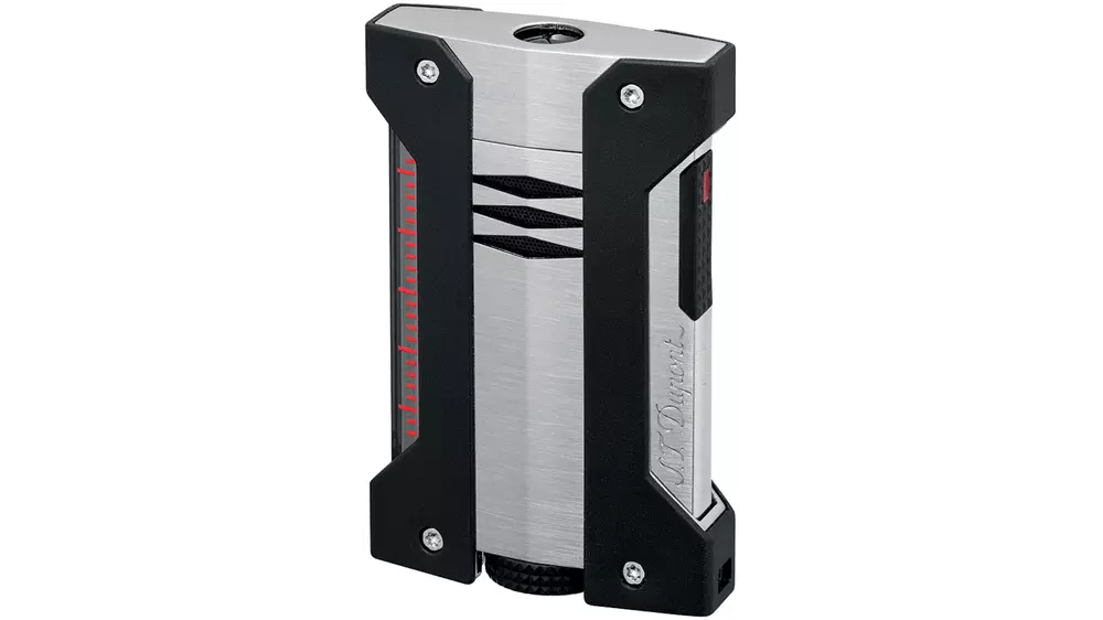 запалка S.T.DUPONT Defi Extreme brushed chrome and black