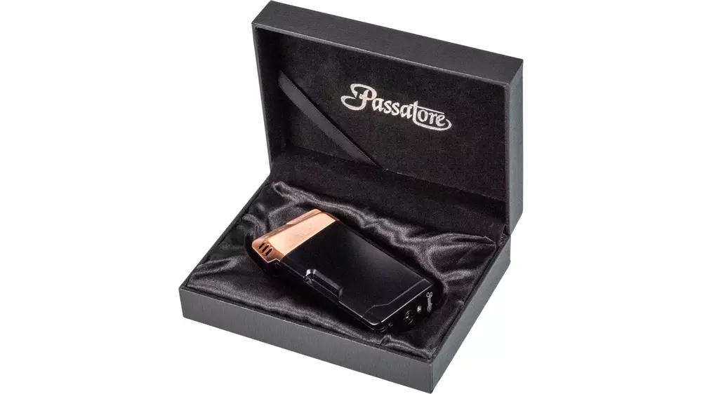 lighter PASSATORE Henry black and copper with pipetool