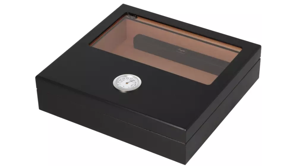 умидор Angelo black matte with window 10 cig