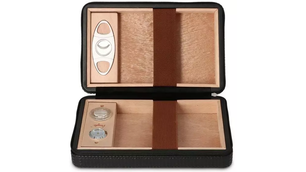 умидор Angelo Тravel Diamond PU with cutter/hygrometer/humidifier 10 cig