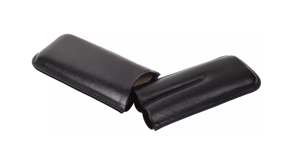 пурера Corona PU leather black 2 cig