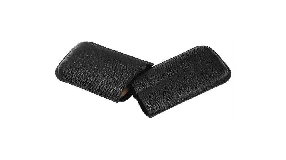 cigar case Robusto PU leather black 2 cig