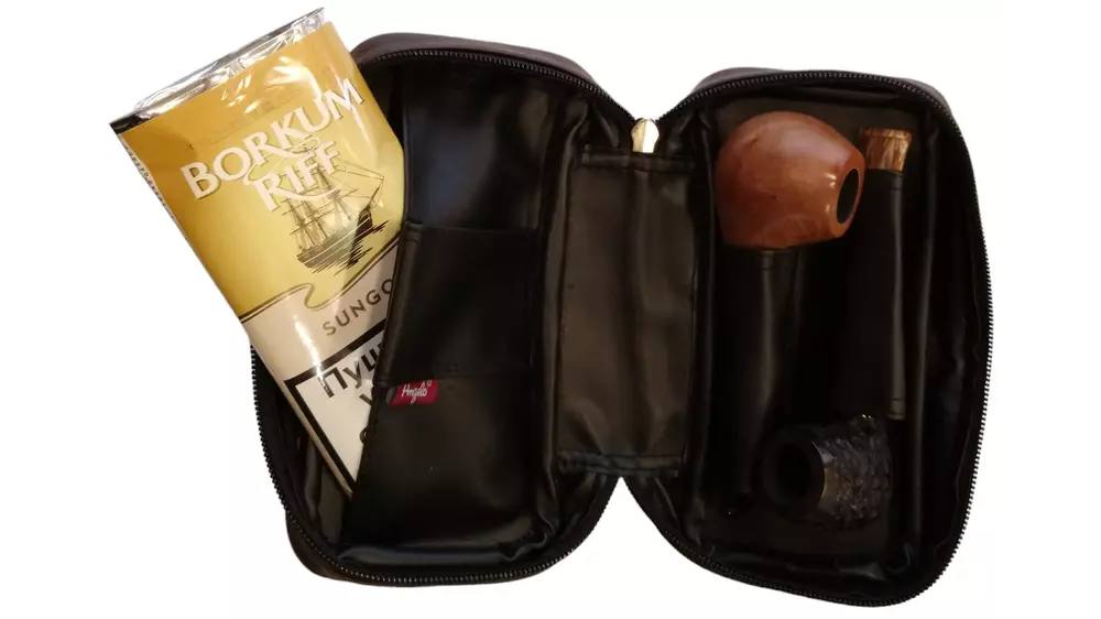 калъф за лула Angelo leather brown 2 pipes