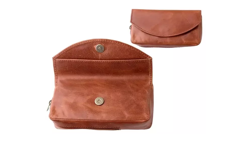 калъф за лула Angelo Cow Leather Brown 1 pipe