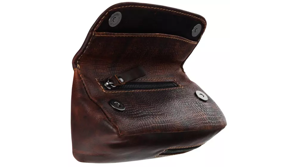 pipe case Crocco leather brown 1pipe