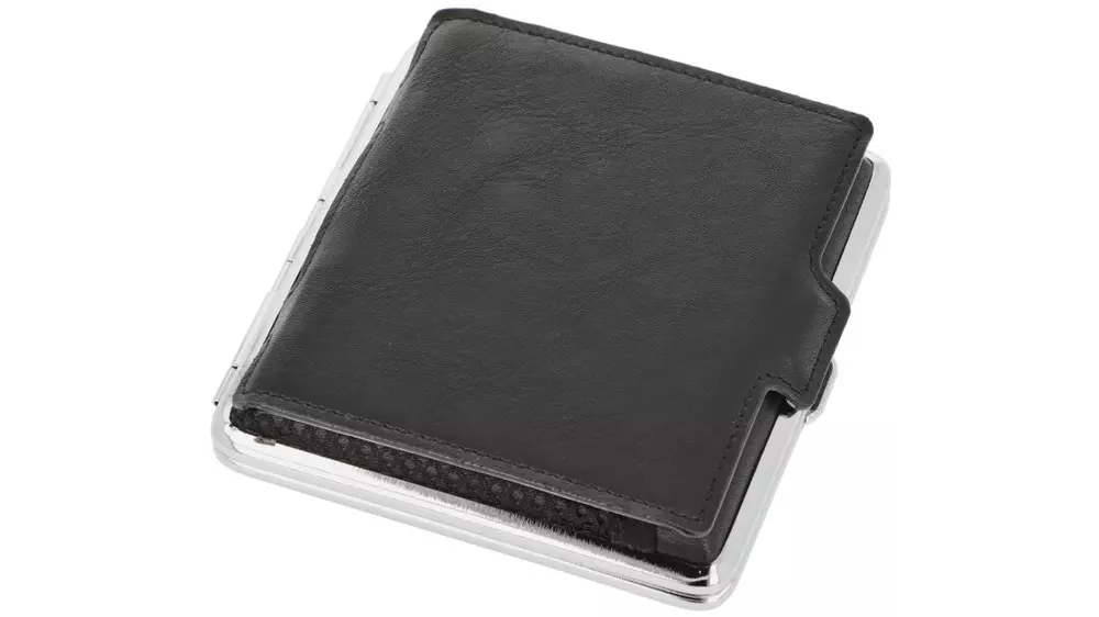 табакера Angelo PU Black with card holder 85mm/18pce