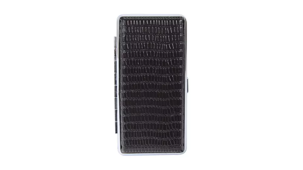 cigarette case Croco Black PVC 120mm/12pce