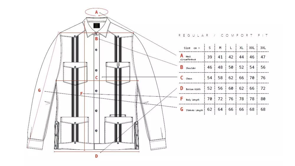 shirt Cohiba Atmosphere Clubs 100% Bioceramic® Navy Blue Regular fit