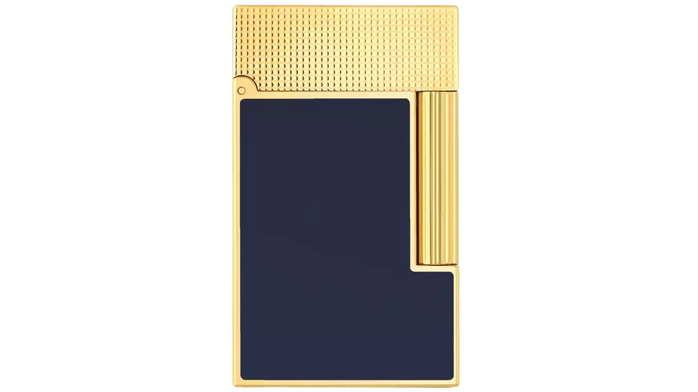запалка S.T.DUPONT Ligne 2 Lacquered blue and gold