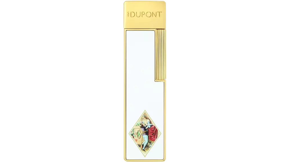 запалка S.T.DUPONT ROMEO Y JULIETA TWIGGY white and gold