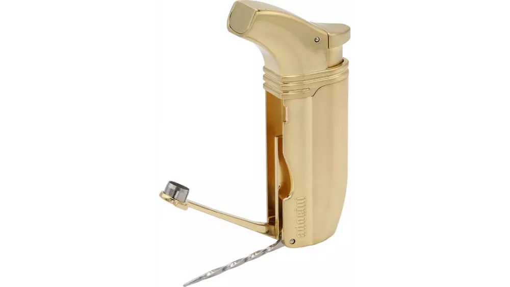запалка ADORINI Puroso double jet real gold plated punch