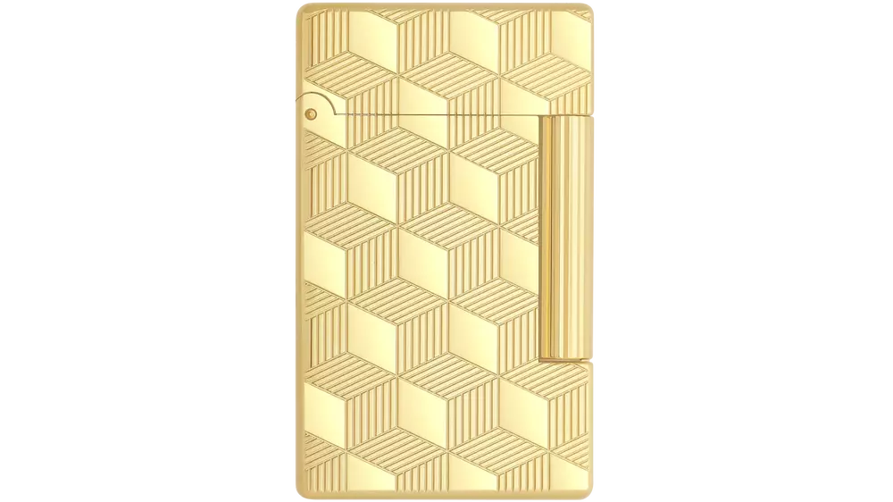 запалка S.T.DUPONT Initial cube y gold