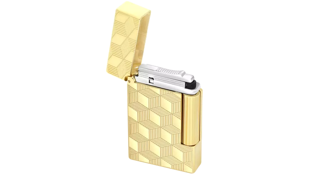 запалка S.T.DUPONT Initial cube y gold