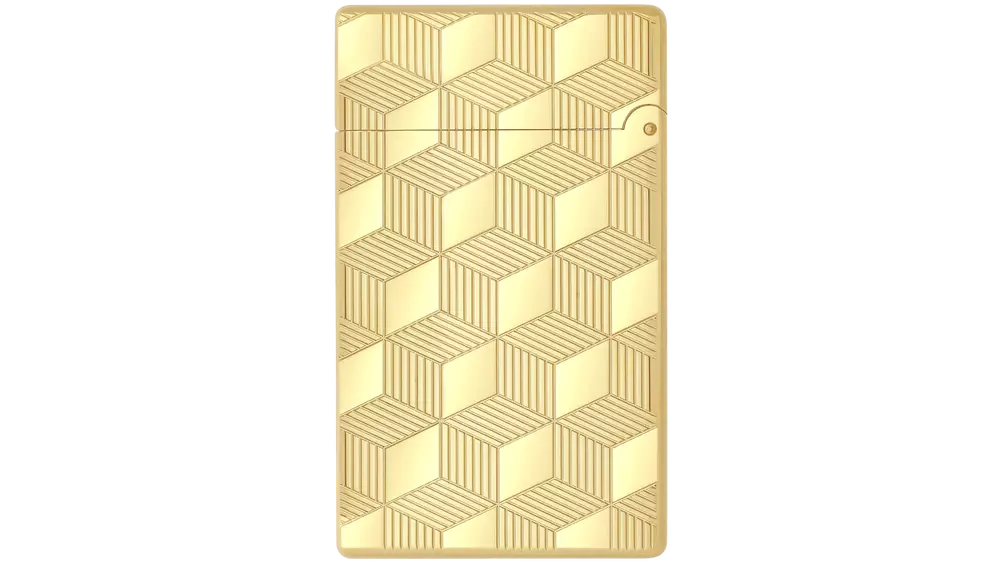 запалка S.T.DUPONT Initial cube y gold