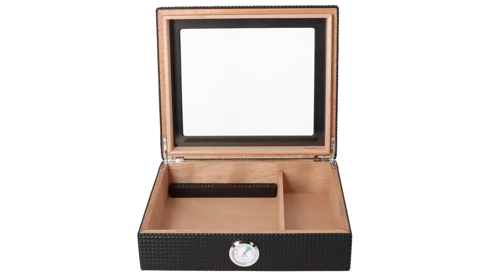 умидор Angelo Glass PU Diamond black 25 cig