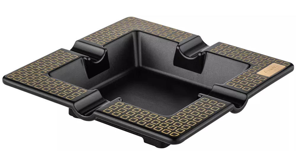 пепелник Angelo black metal square 4 cig