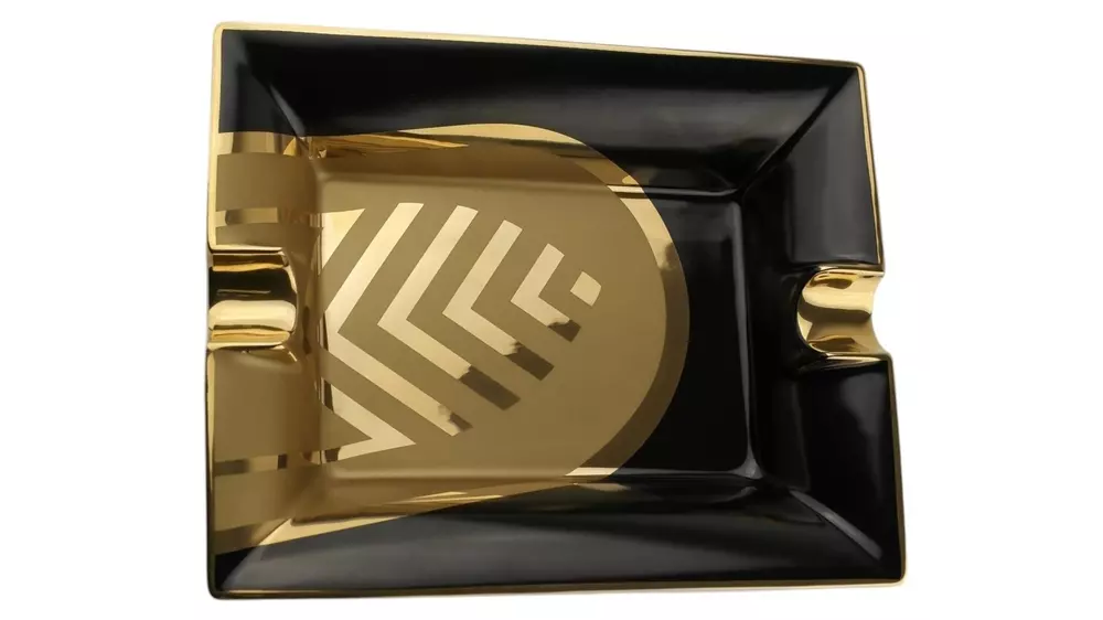 пепелник La Casa del Habano black and gold 2 cig