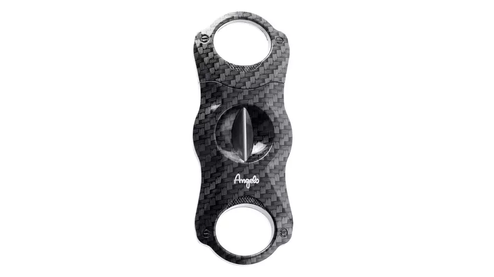 резачка Angelo v-cut black carbon plastic, ring 60