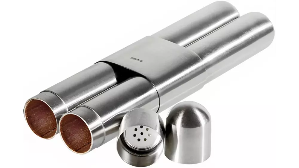 овлажнителен тубус ADORINI satin steel with cedar lining for 2 cigars