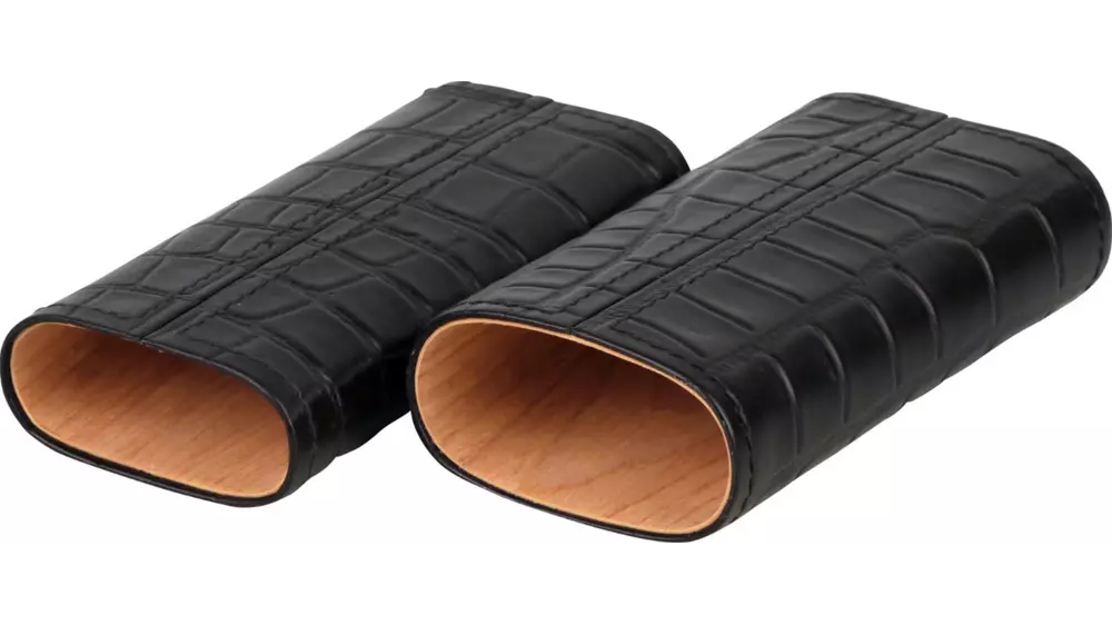 пурера Croco leather, inside cedar, robusto 3 cig