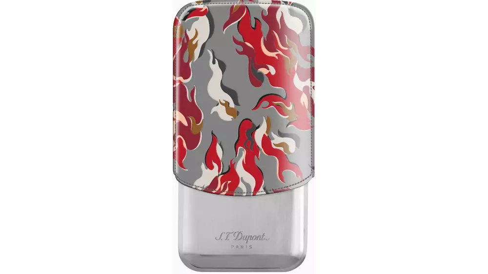 пурера S.T.DUPONT Camo red and chrome 3 cig