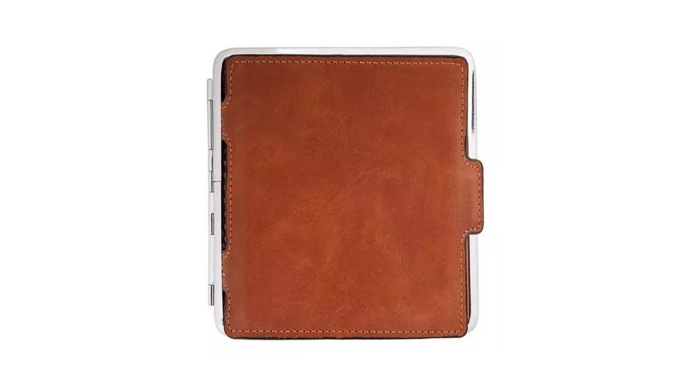 табакера Angelo PU Brown with card holder 85 mm 18 pce