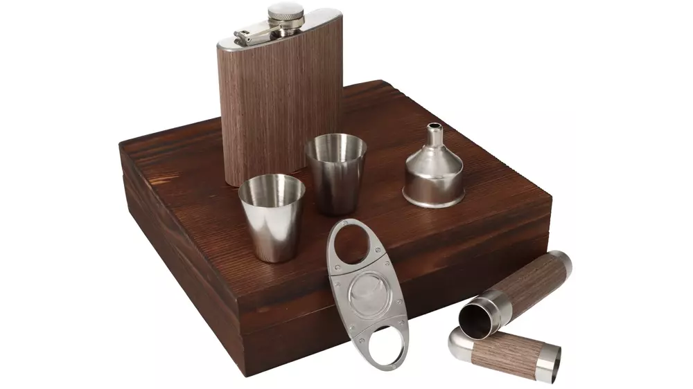 под. к-т Cigar Smokers Set No.2 flask + cutter + tubos