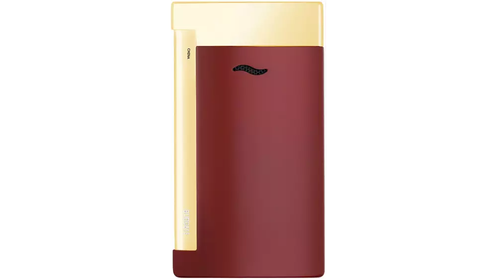 запалка S.T.DUPONT Slim 7 red lotus and gold