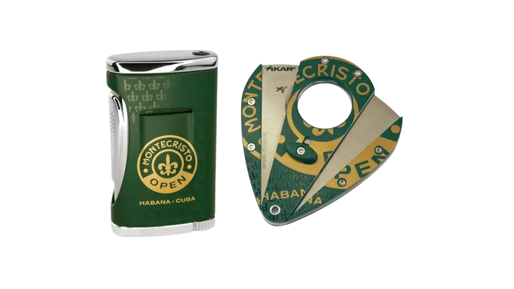 gift set MONTECRISTO OPEN XICAR lighter + cutter