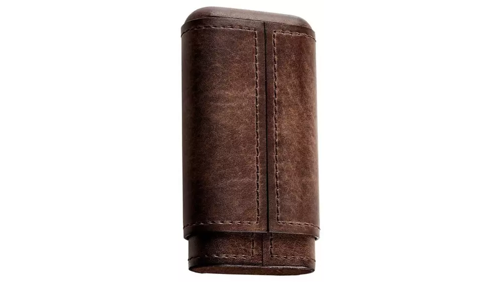 пурера Angelo dark brown leather cedar inside 3 cig