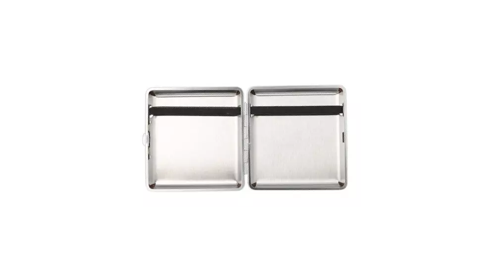 табакера Caseti real leather black 85mm/20pcs