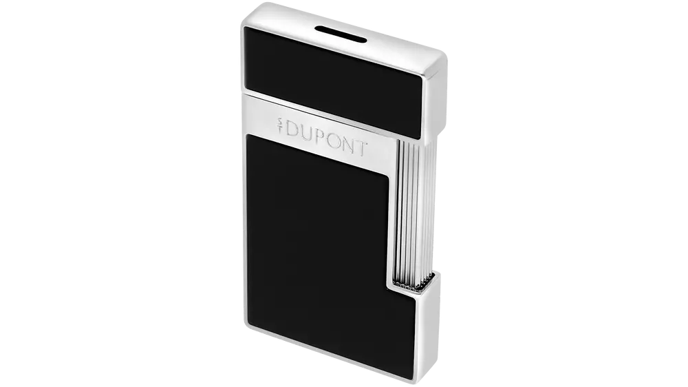 запалка S.T.DUPONT SLIMMY BLACK LACQUER SILVER