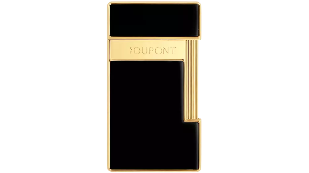 запалка S.T.DUPONT SLIMMY BLACK LACQUER GOLDEN