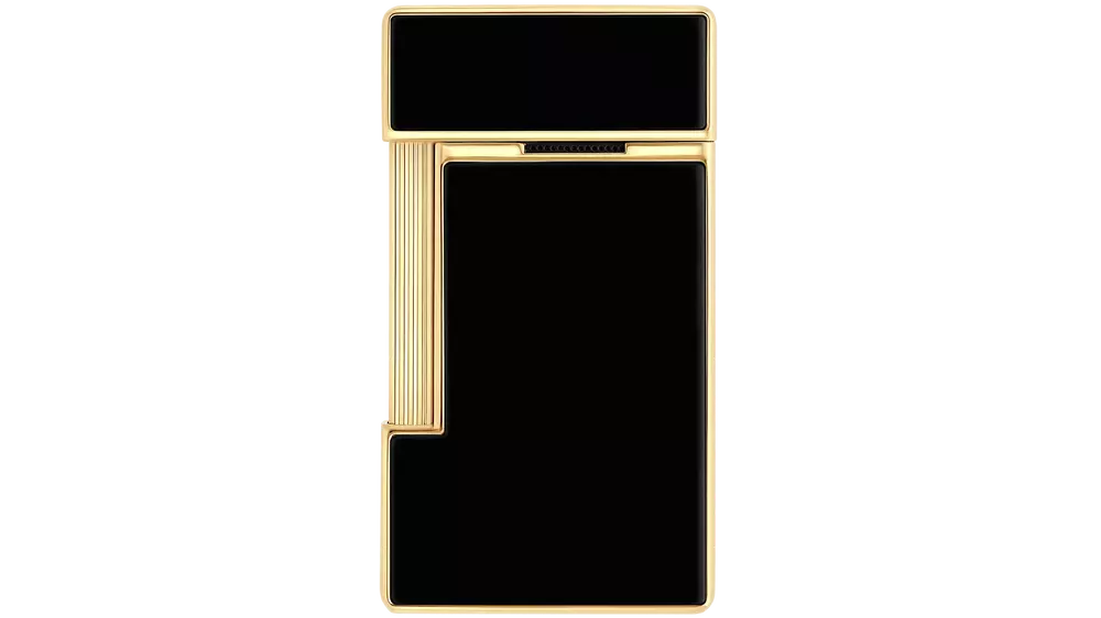запалка S.T.DUPONT SLIMMY BLACK LACQUER GOLDEN