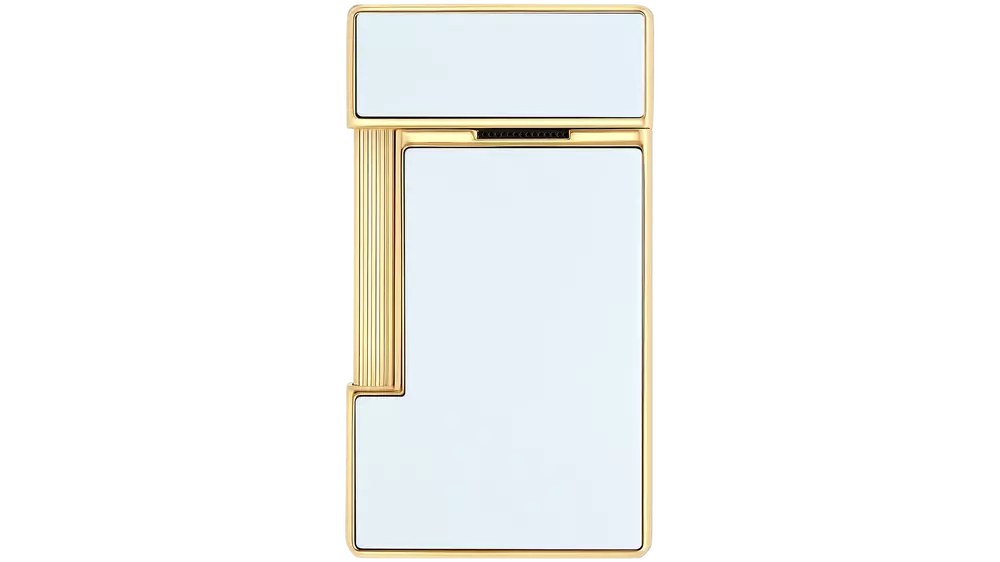запалка S.T.DUPONT SLIMMY WHITE LACQUER GOLDEN