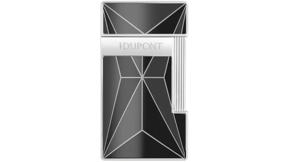запалка S.T.DUPONT SLIMMY X BLACK LACQUER CHROME