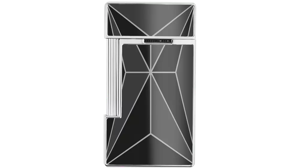 запалка S.T.DUPONT SLIMMY X BLACK LACQUER CHROME