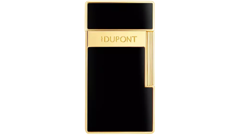 запалка S.T.DUPONT BIGGY BLACK LACQUER GOLDEN