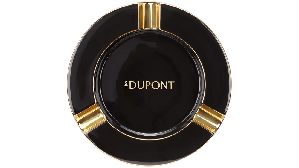 ashtray S.T.DUPONT XL black and golden