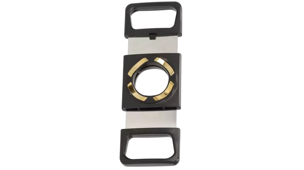 cutter Angelo Ring 51, black and gold-colored with rack