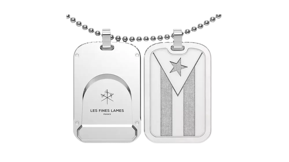 резачка медальон Les Fines Lames Le Tag T100 Flag Cuba Silver