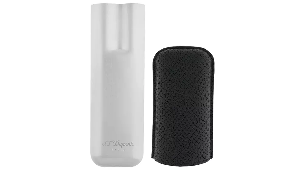 cigar case S.T.DUPONT black and chrome 2 cig