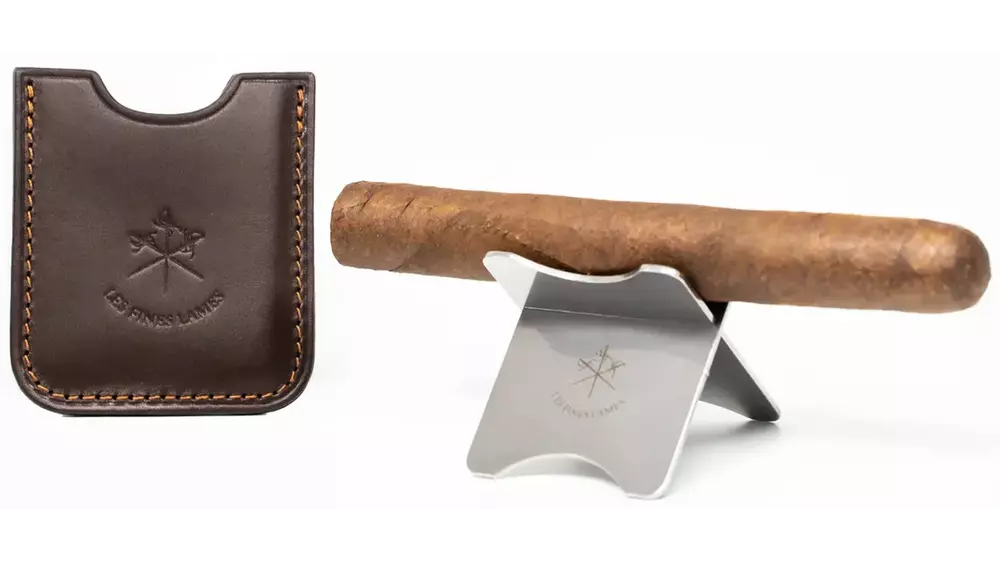 поставка за пури Les Fines Lames Cigar Stand burgundy brown