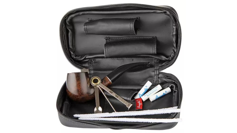 под. к-т за лула Angelo Set bent pipe + pouch