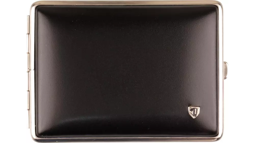 табакера VH Leather black nickel 18 cig 100 mm