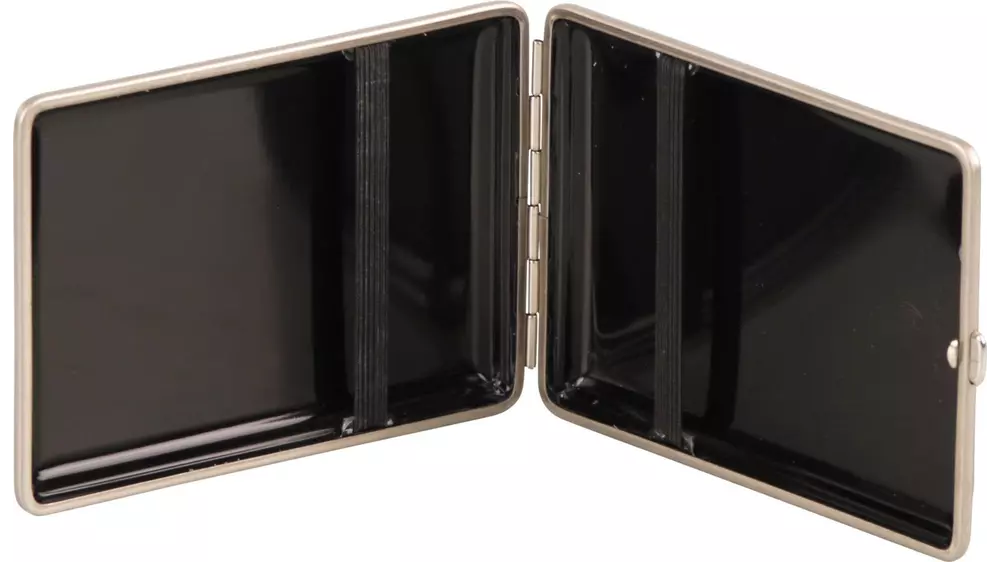 табакера VH Leather black nickel 18 cig 100 mm