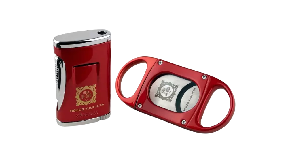 gift set ROMEO Y JULIETA D ORO cutter and lighter