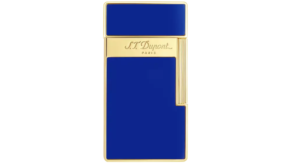 lighter S.T.DUPONT Biggy blue laquer and golden