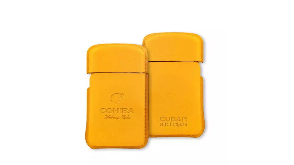 запалка COHIBA LEATHER yellow